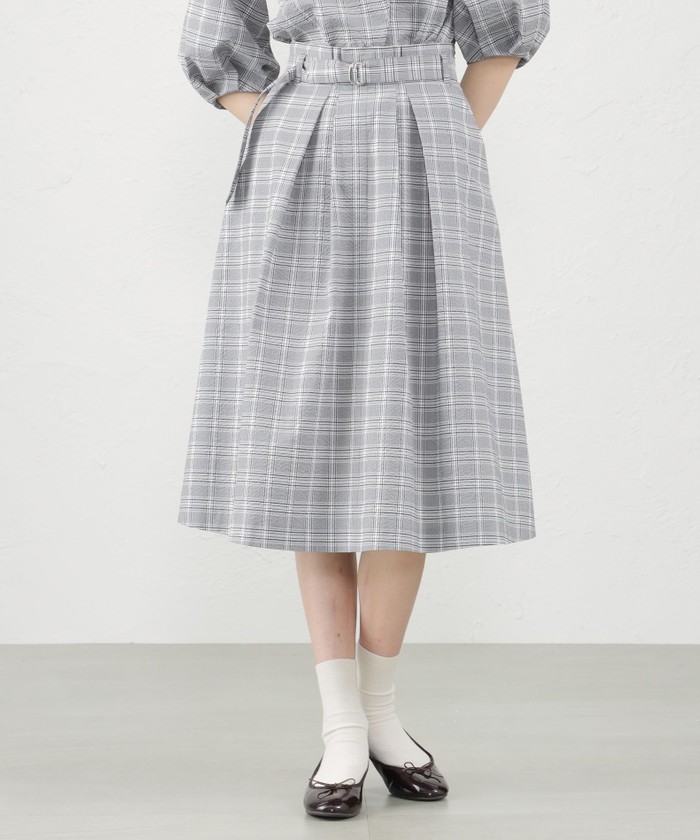 マッキントッシュフィロソフィー　Aラインチェックスカート XS｜Aラインスカート｜MACKINTOSH PHILOSOPHY(マッキントッシュ