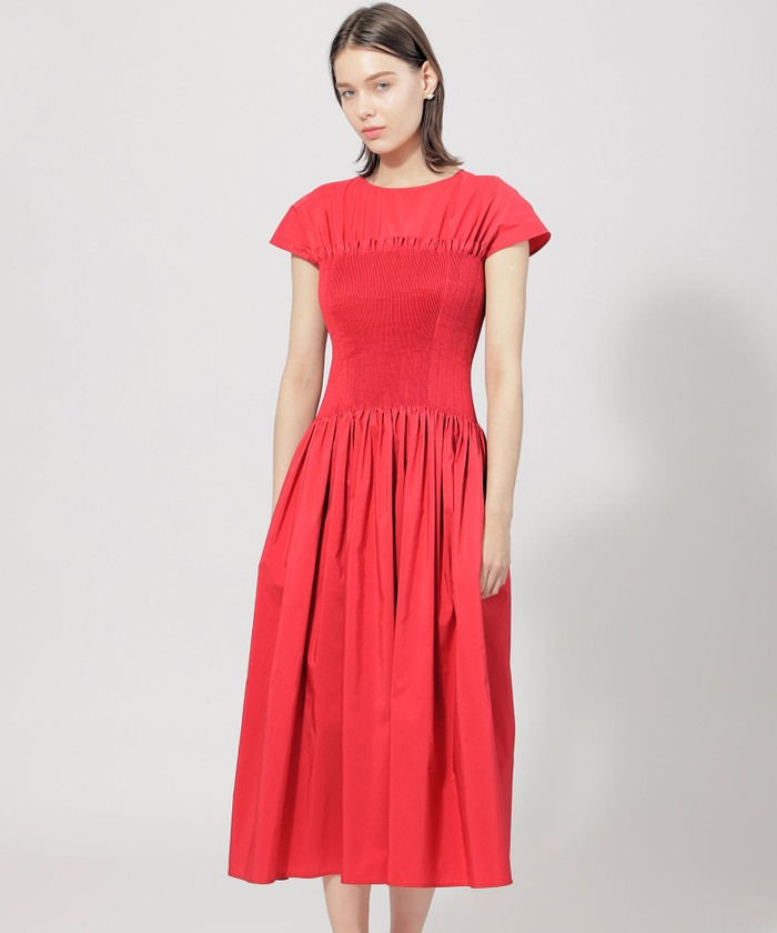 【美品】EPOCA エポカ カシュクール ワンピース ドレス  ノースリーブ 赤 レッド系｜ワンピース・ドレス｜EPOCA(エポカ)｜阪急百貨店公式