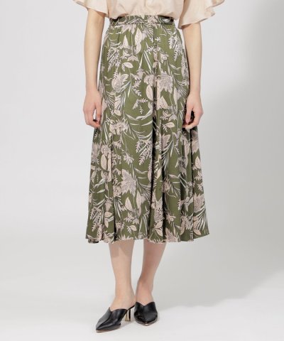 【EPOCA STORIA】 サファリボタニカルプリント フレアスカート 《WE