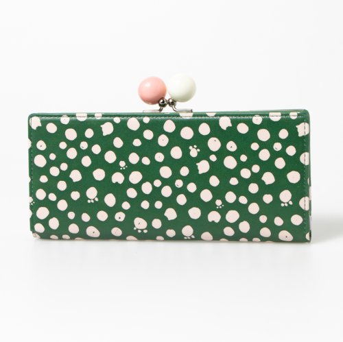 ポルカドット 長財布 がま口 