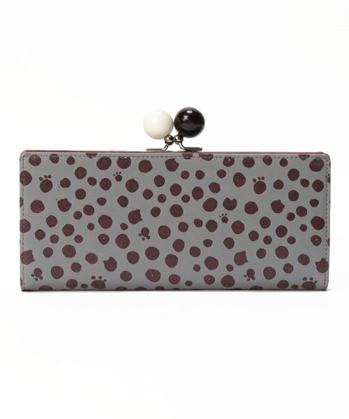 ポルカドット 長財布 がま口 