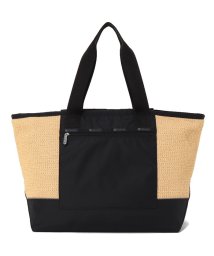 LeSportsac/RAFFIA E/W TOTEリサイクルドブラックラフィア/506029426