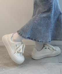 aimoha(aimoha（アイモハ）)/【shoes365】太紐ビッグサイズ　スニーカー/オフホワイト