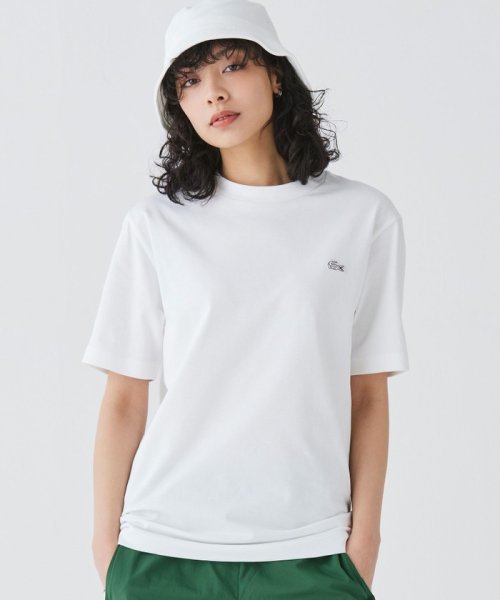 LACOSTE Mens(ラコステ　メンズ)/アウトラインクロッククルーネック半袖Tシャツ/ホワイト