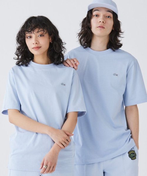 LACOSTE Mens(ラコステ　メンズ)/アウトラインクロッククルーネック半袖Tシャツ/ライトブルー