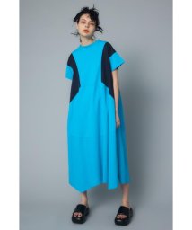 HeRIN.CYE(ヘリンドットサイ)/Trapezoid switching dress/BLU