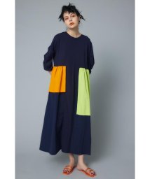 HeRIN.CYE(ヘリンドットサイ)/Tuck sleeve docking dress/NVY