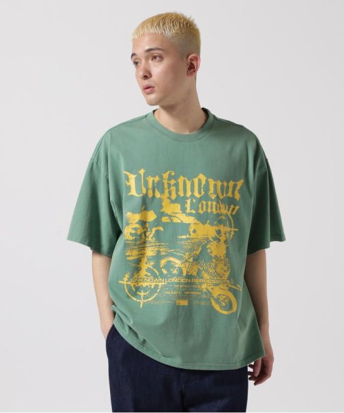 LHP(エルエイチピー)/UNKNOWN LONDON/アンノウンロンドン/LOST CITIES GRAPHIC TEE/グリーン