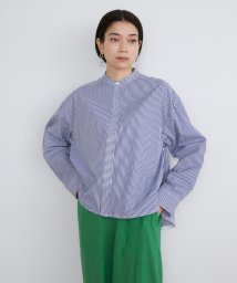 INED/ショート丈バンドカラーカラーシャツ/506041035