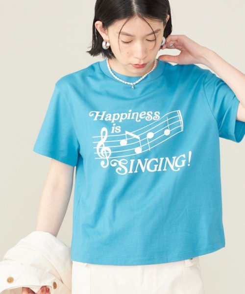 SHIPS WOMEN(シップス　ウィメン)/《予約》SHIPS NINE CASE:〈洗濯機可能〉SINGING TEE ◆/ブルー系