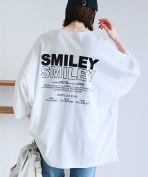 reca(レカ)/七分袖オーバーサイズロゴTシャツ(240206)/ホワイト