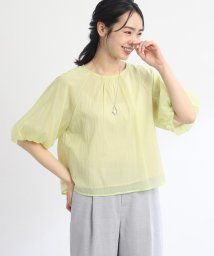 Reflect/【春SALE/E‐QUALITY/セットアップ可／洗える】袖コンシャスシアーブラウス/506041472