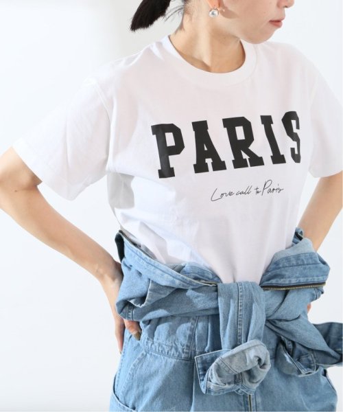 VERMEIL par iena(ヴェルメイユ　パー　イエナ)/《追加》PARISロゴTシャツ/ホワイト