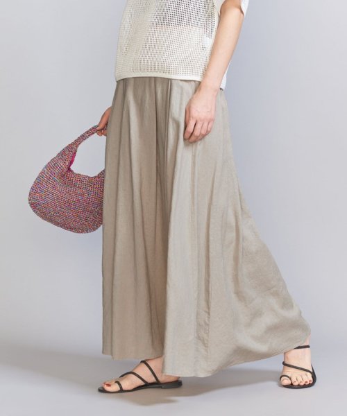 リネンレーヨンブレンド フレアスカート －ウォッシャブル－ リネンレーヨンブレンド －ウォッシャブル－ フレアスカート D1403847468(10725円)