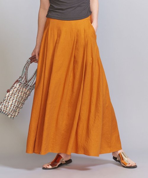 リネンレーヨンブレンド フレアスカート －ウォッシャブル－ リネンレーヨンブレンド －ウォッシャブル－ フレアスカート D1403847468(10725円)