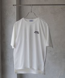 MAC HOUSE(women)(マックハウス（レディース）)/NAVY ネイビー 5分袖メッセージTシャツ 115426741/ホワイト