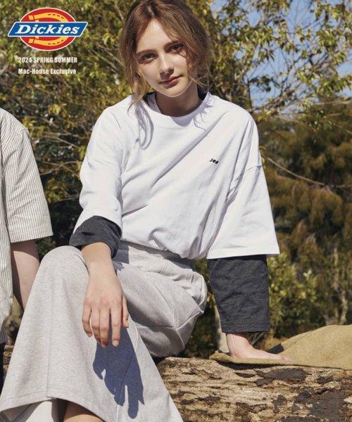 MAC HOUSE(women)(マックハウス（レディース）)/Dickies ディッキーズ ポンチ素材 スカート 4282－9931/グレー