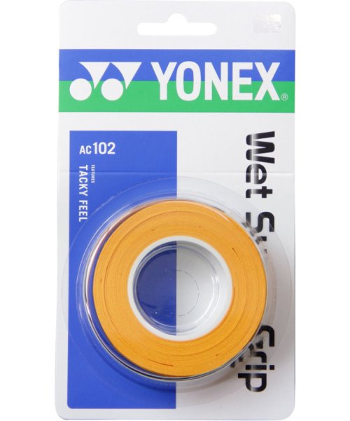 Yonex(ヨネックス)/Yonex ヨネックス テニス ウェットスーパーグリップ 3本入 グリップテープ ぐりっぷ /オレンジ