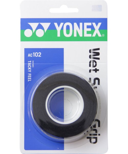 Yonex(ヨネックス)/Yonex ヨネックス テニス ウェットスーパーグリップ 3本入 グリップテープ ぐりっぷ /ブラック
