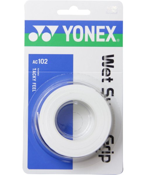 Yonex(ヨネックス)/Yonex ヨネックス テニス ウェットスーパーグリップ 3本入 グリップテープ ぐりっぷ /ホワイト