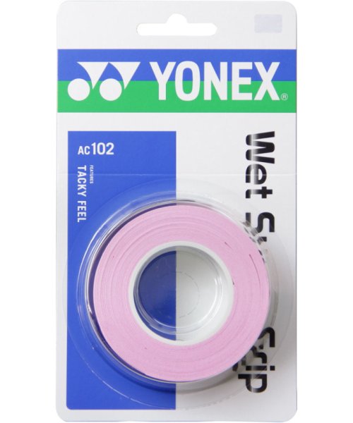 Yonex(ヨネックス)/Yonex ヨネックス テニス ウェットスーパーグリップ 3本入 グリップテープ ぐりっぷ /ピンク