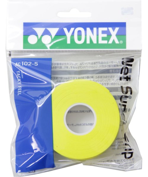 Yonex(ヨネックス)/Yonex ヨネックス テニス ウェットスーパーグリップ詰め替え用 5本入 グリップテープ /イエロー