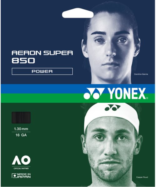 Yonex(ヨネックス)/Yonex ヨネックス テニス エアロンスーパー850 硬式テニス ガット スリング テニス AT/ブラック