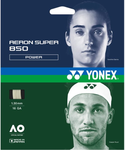 Yonex(ヨネックス)/Yonex ヨネックス テニス エアロンスーパー850 硬式テニス ガット スリング テニス AT/ホワイト