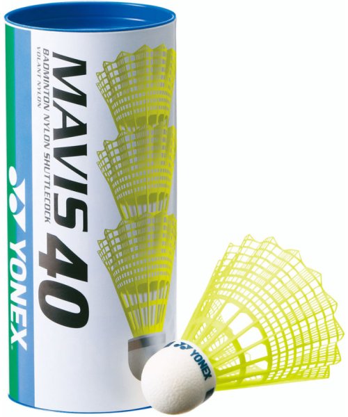 Yonex(ヨネックス)/Yonex ヨネックス バドミントン メイビス40BP 3ヶ入り シャトル ナイロンシャトル 羽 /イエロー