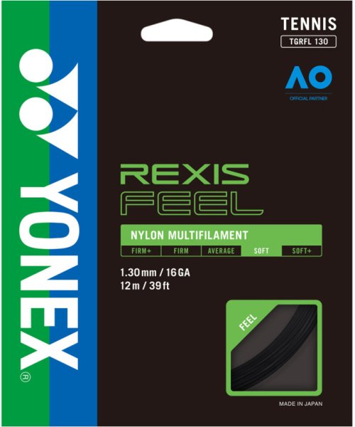 Yonex(ヨネックス)/Yonex ヨネックス テニス 硬式テニスガット レクシスフィール130 TGRFL130 007/ブラック