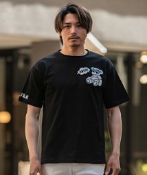 SB Select(エスビーセレクト)/RUMSODA ワッペン刺繍セミBIG半袖クルーTシャツ/ブラック