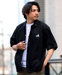 SB Select(エスビーセレクト)/CONVERSE ポリツイル刺繍入り半袖シャツ/ブラック