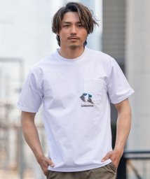 SB Select(エスビーセレクト)/CONVERSE アムンゼンポケットまたぎ刺繍半袖Tシャツ/ホワイト系1