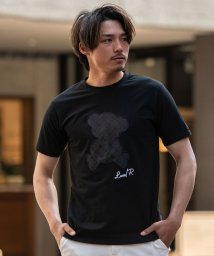 SB Select(エスビーセレクト)/LUXE/R クルーネック モノグラムベアTEE 半袖/ブラック