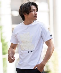 SB Select(エスビーセレクト)/LUXE/R クルーネック モノグラムキャットTEE 半袖/ホワイト