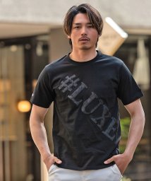 SB Select(エスビーセレクト)/LUXE/R クルーネック ロゴ貼り付けTEE 半袖/ブラック