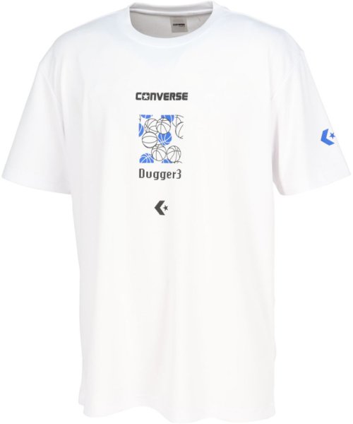 CONVERSE(コンバース)/CONVERSE コンバース バスケット プリントTシャツ 半袖 トップス 吸汗速乾 バスケ チ/ホワイト