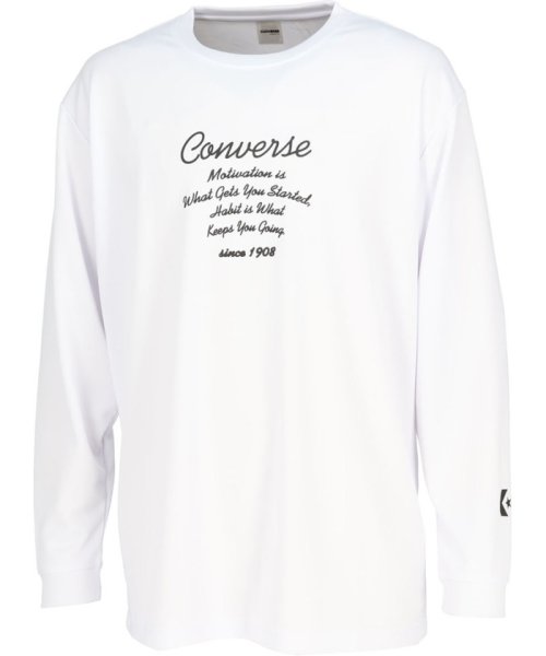 CONVERSE(CONVERSE)/CONVERSE コンバース バスケット プリントロングスリーブシャツ Tシャツ 長袖 ロンT /ホワイト