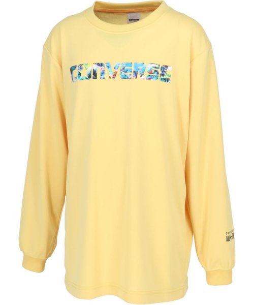 CONVERSE(コンバース)/CONVERSE コンバース バスケット JRプリントロングスリーブシャツ Tシャツ 長袖 ロンT/イエロー