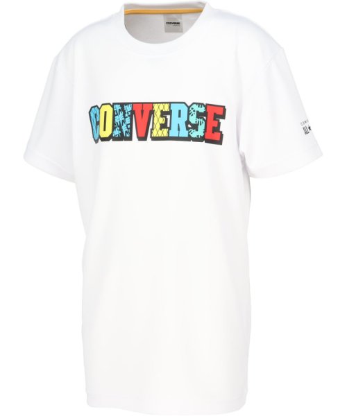 CONVERSE(コンバース)/CONVERSE コンバース バスケット ジュニアプリントTシャツ 半袖 トップス バスケ ミニ/ホワイト