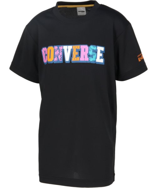 CONVERSE(コンバース)/CONVERSE コンバース バスケット ジュニアプリントTシャツ 半袖 トップス バスケ ミニ/ブラック