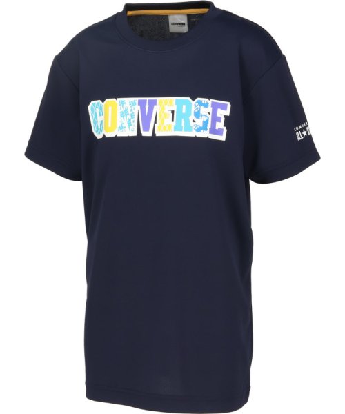 CONVERSE(コンバース)/CONVERSE コンバース バスケット ジュニアプリントTシャツ 半袖 トップス バスケ ミニ/ネイビー