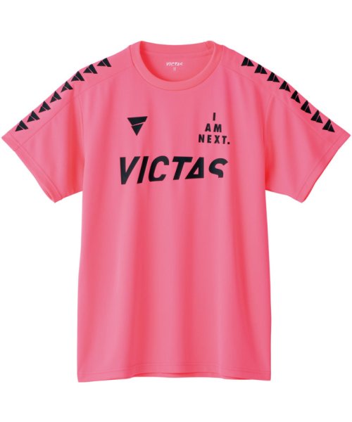 Victus(ヴィクタス)/VICTAS ヴィクタス 卓球 Tシャツ V－TS245 プラクティスシャツ メンズ レディース 吸/ピンク