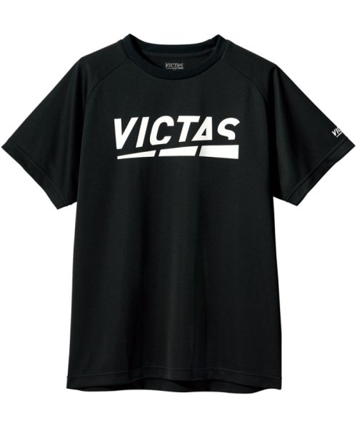 Victus(ヴィクタス)/VICTAS ヴィクタス 卓球 プレイ ロゴ ティー PLAY LOGO TEE プラクティスシャツ Tシャ/ブラック