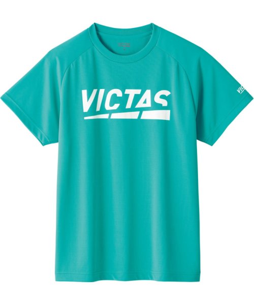 Victus(ヴィクタス)/VICTAS ヴィクタス 卓球 プレイ ロゴ ティー PLAY LOGO TEE プラクティスシャツ Tシャ/グリーン