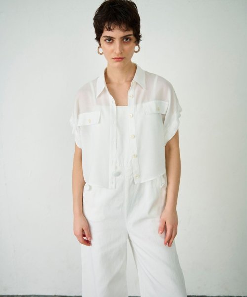 GRACE CONTINENTAL(グレースコンチネンタル)/ショートポンチョシャツ/ホワイト