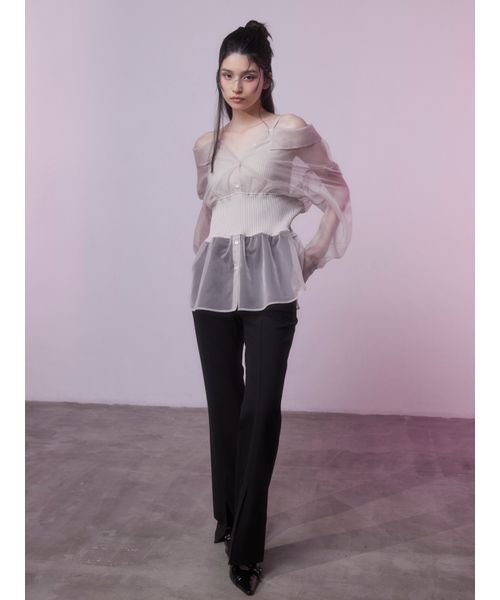 フロントスリットパンツ 予めご了承ください