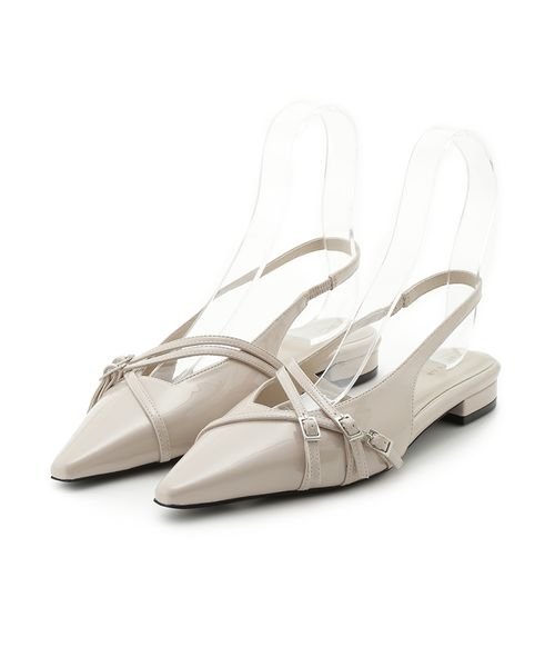 アシメストラップスリングミュール 予めご了承ください