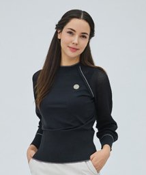 LANVIN SPORT(ランバン スポール)/長袖クルーネックセーター/ブラック