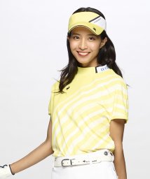 le coq sportif GOLF (ルコックスポルティフ（ゴルフ）)/【ワイドフィット】ボーダーモックネックシャツ/イエロー